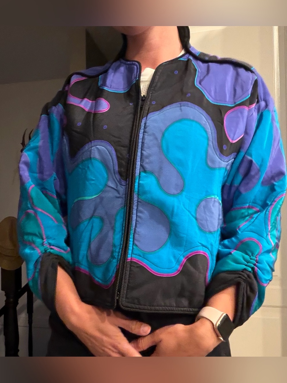 Vintage Sheila Martineau 100% Silk Jacket | Made in Canada | Wearable Art - Picture 11 of 12